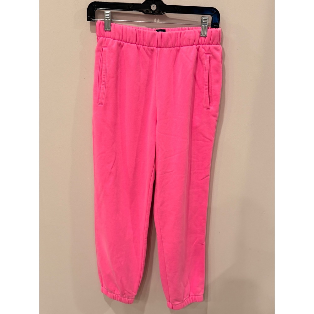 Gap Womens Neon Pink High Rise Boyfriend Joggers Fleece Sweatpants XS Petite